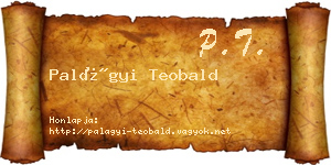 Palágyi Teobald névjegykártya